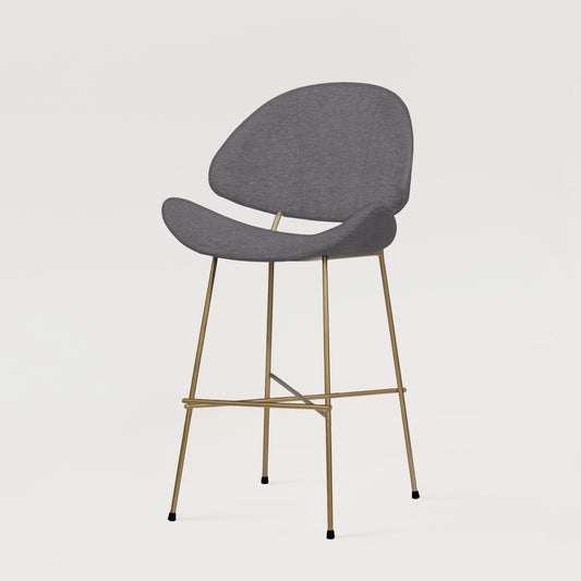Krzesło barowe Cheri Bar Maero Copper Low - Ciemnoszare