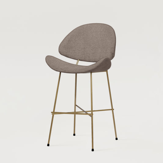 Krzesło barowe Cheri Bar Maero Copper Low - Cappuccino