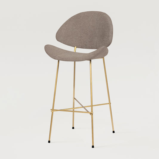 Krzesło barowe Cheri Bar Maero Gold High - Cappuccino