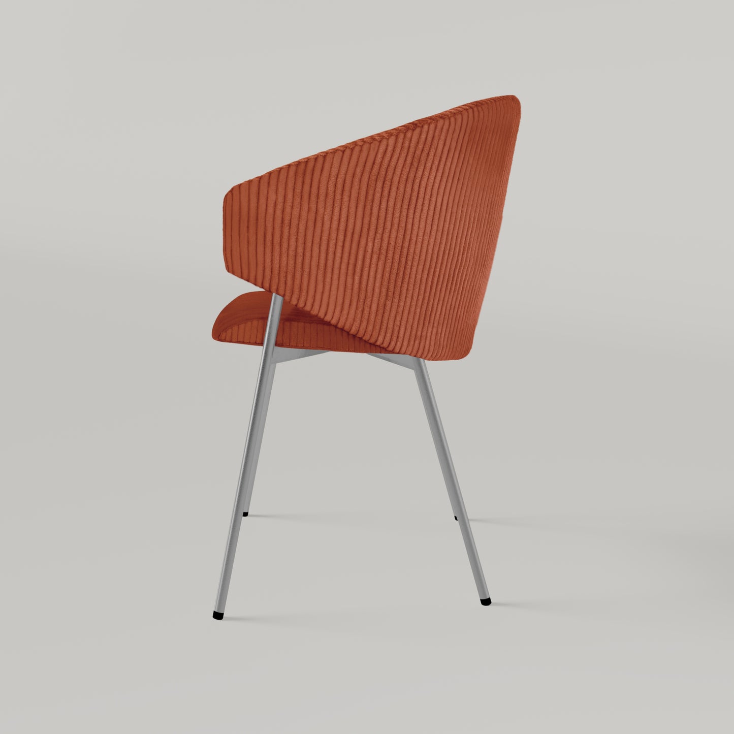 Krzesło Throne Cord Chrome - Ceglaste