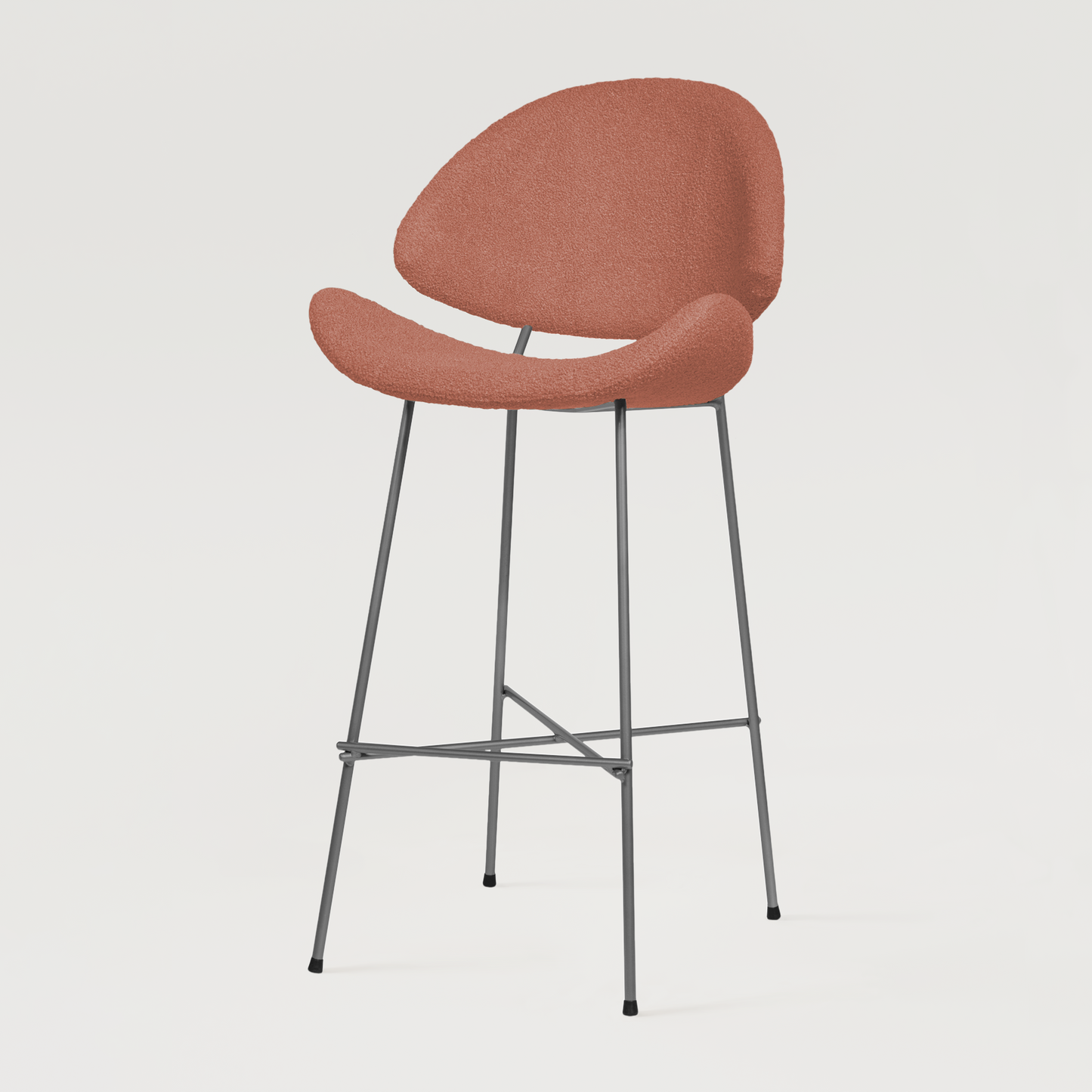 Krzesło barowe Cheri Bar Boucle High - Ceglaste