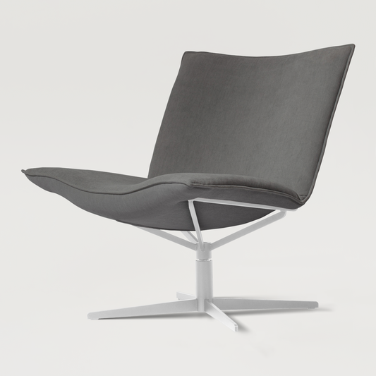 Fotel Mac.B Biała - Ciemnoszary