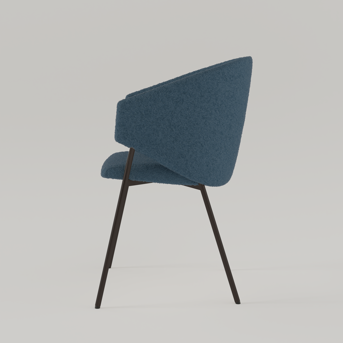 Krzesło Throne Boucle - Ciemnoniebieskie
