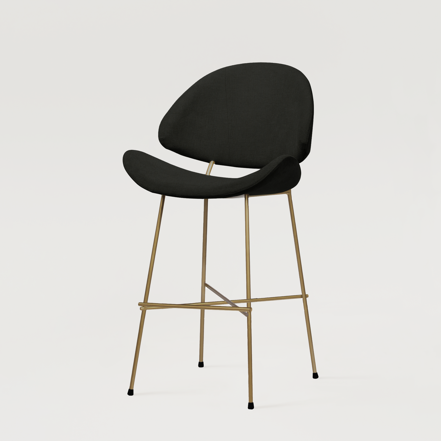 Krzesło barowe Cheri Bar Trend Copper Low - Czarne