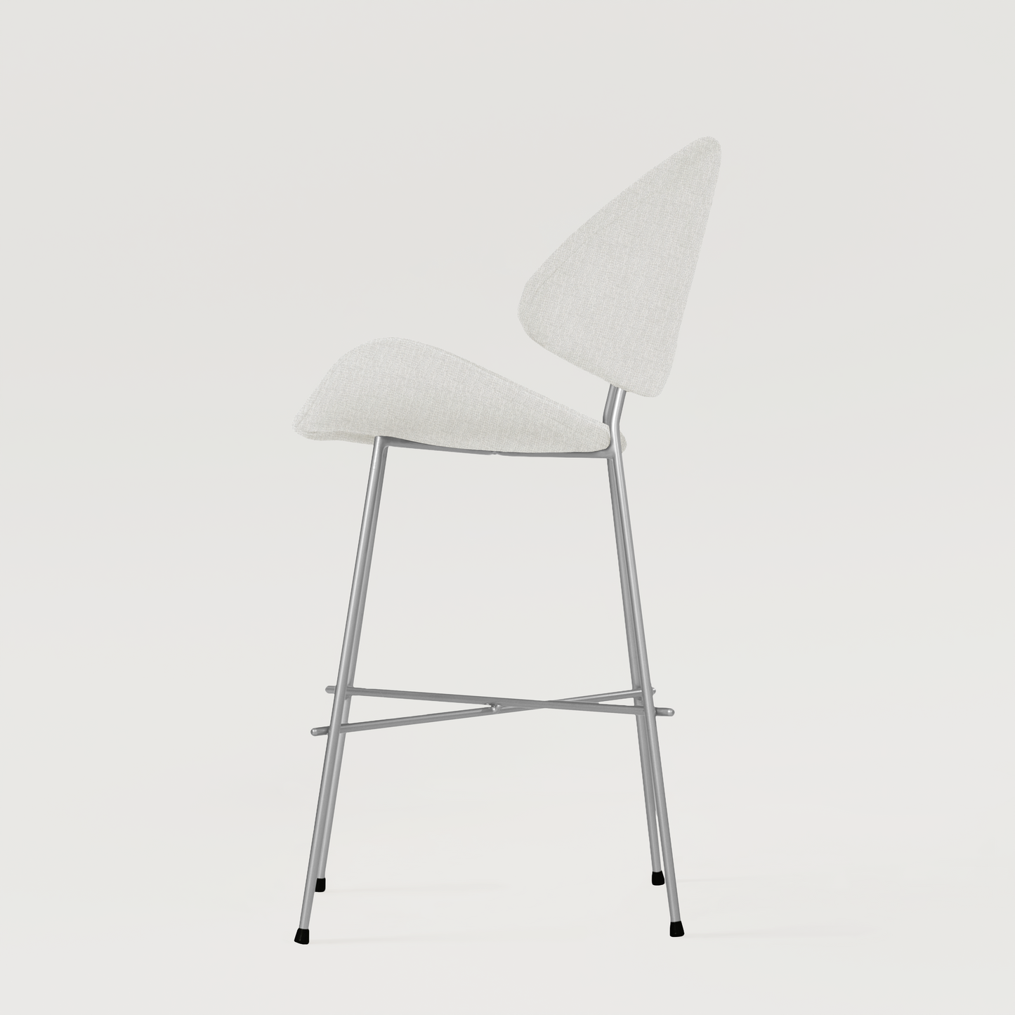 Krzesło barowe Cheri Bar Trend Chrome Low - Ecru