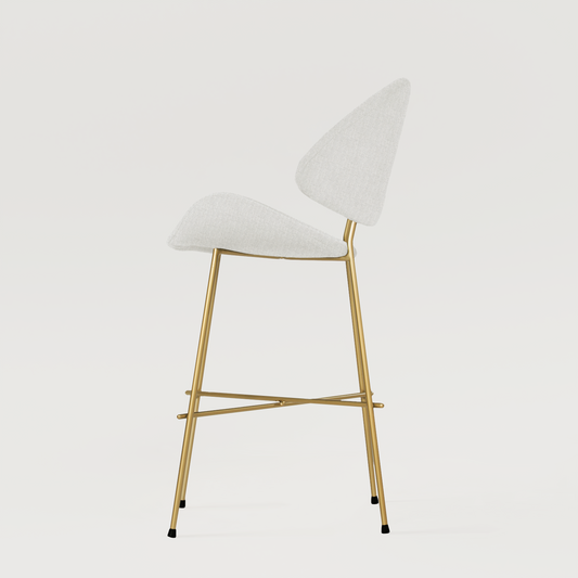 Krzesło barowe Cheri Bar Trend Gold Low - Ecru