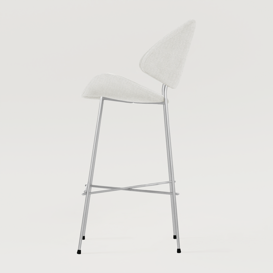 Krzesło barowe Cheri Bar Trend Chrome High - Ecru