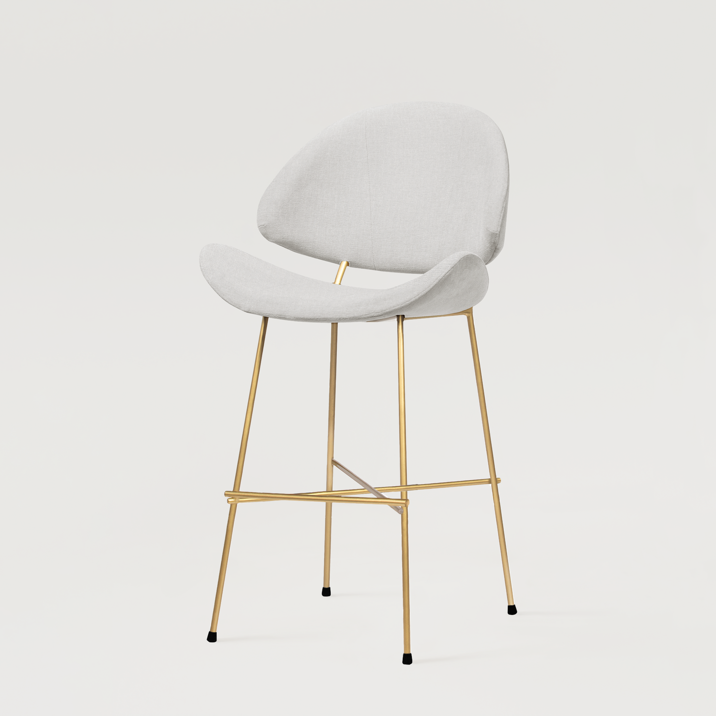Krzesło barowe Cheri Bar Trend Gold Low - Ecru