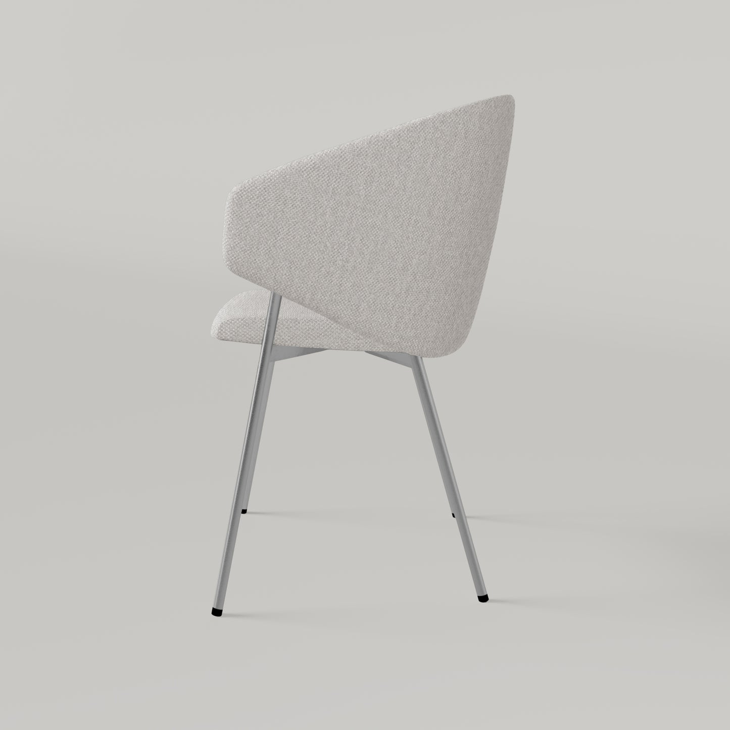 Krzesło Throne Alvaro Chrome - Ecru