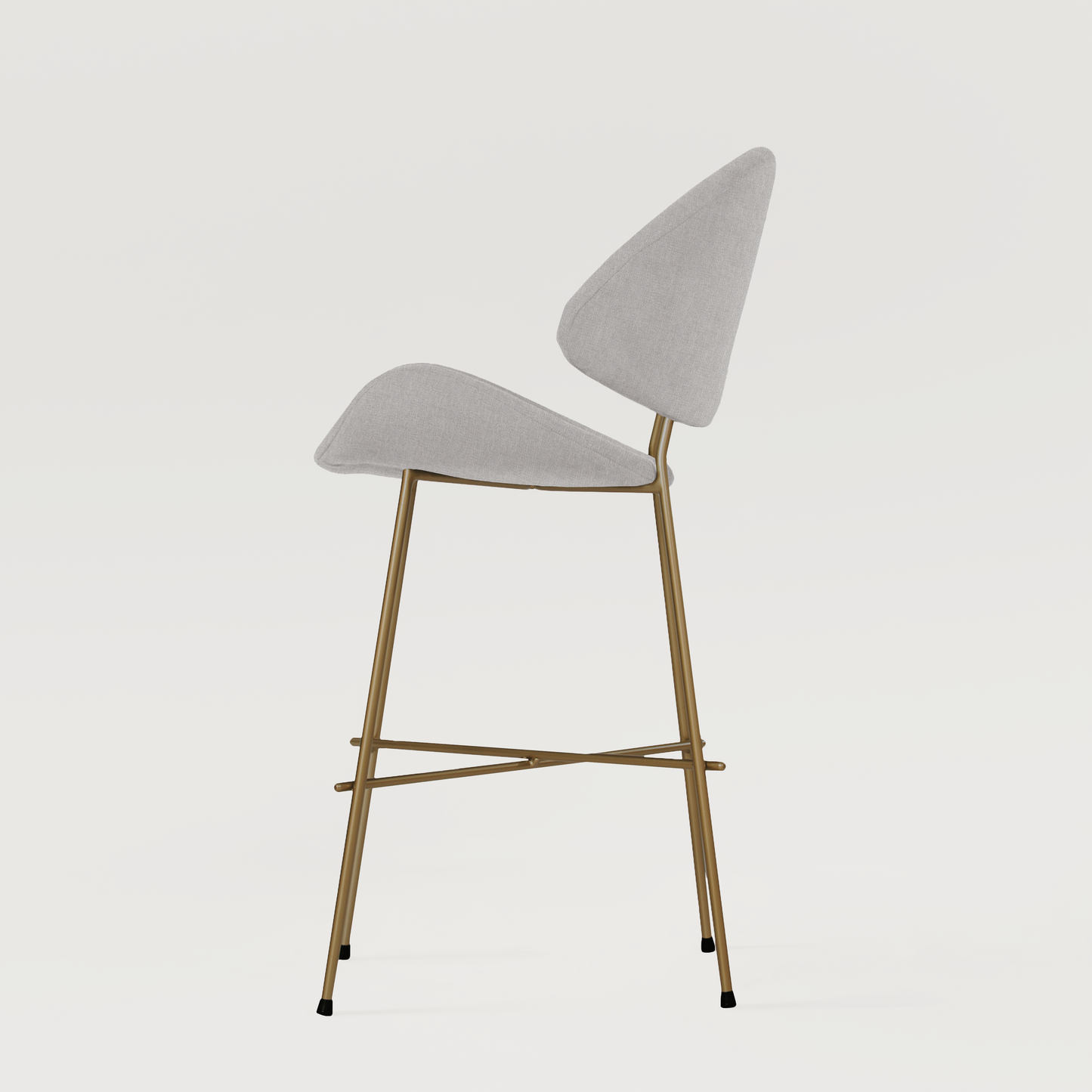 Krzesło barowe Cheri Bar Trend Copper Low - Jasnoszare
