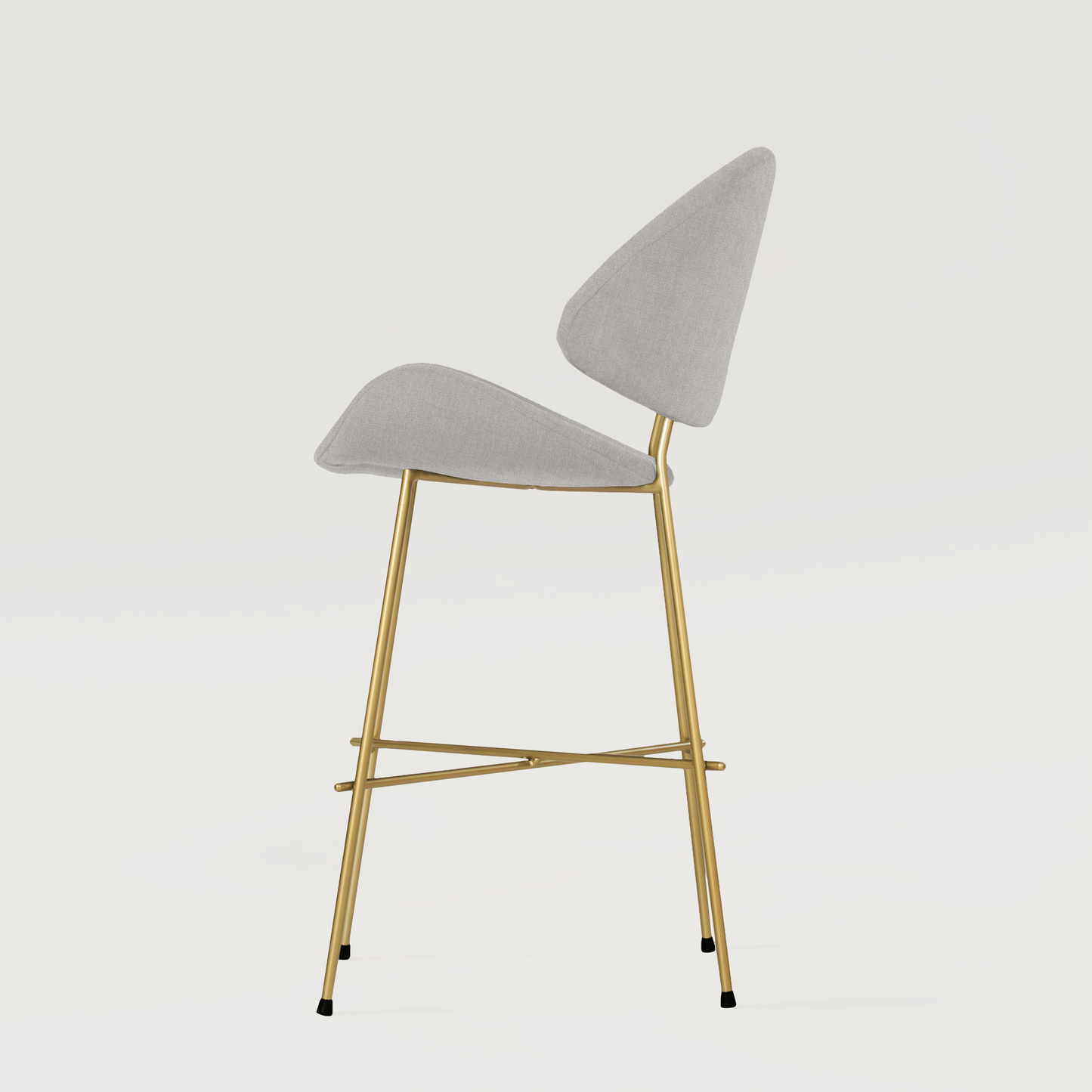 Krzesło barowe Cheri Bar Trend Gold Low - Jasnoszare