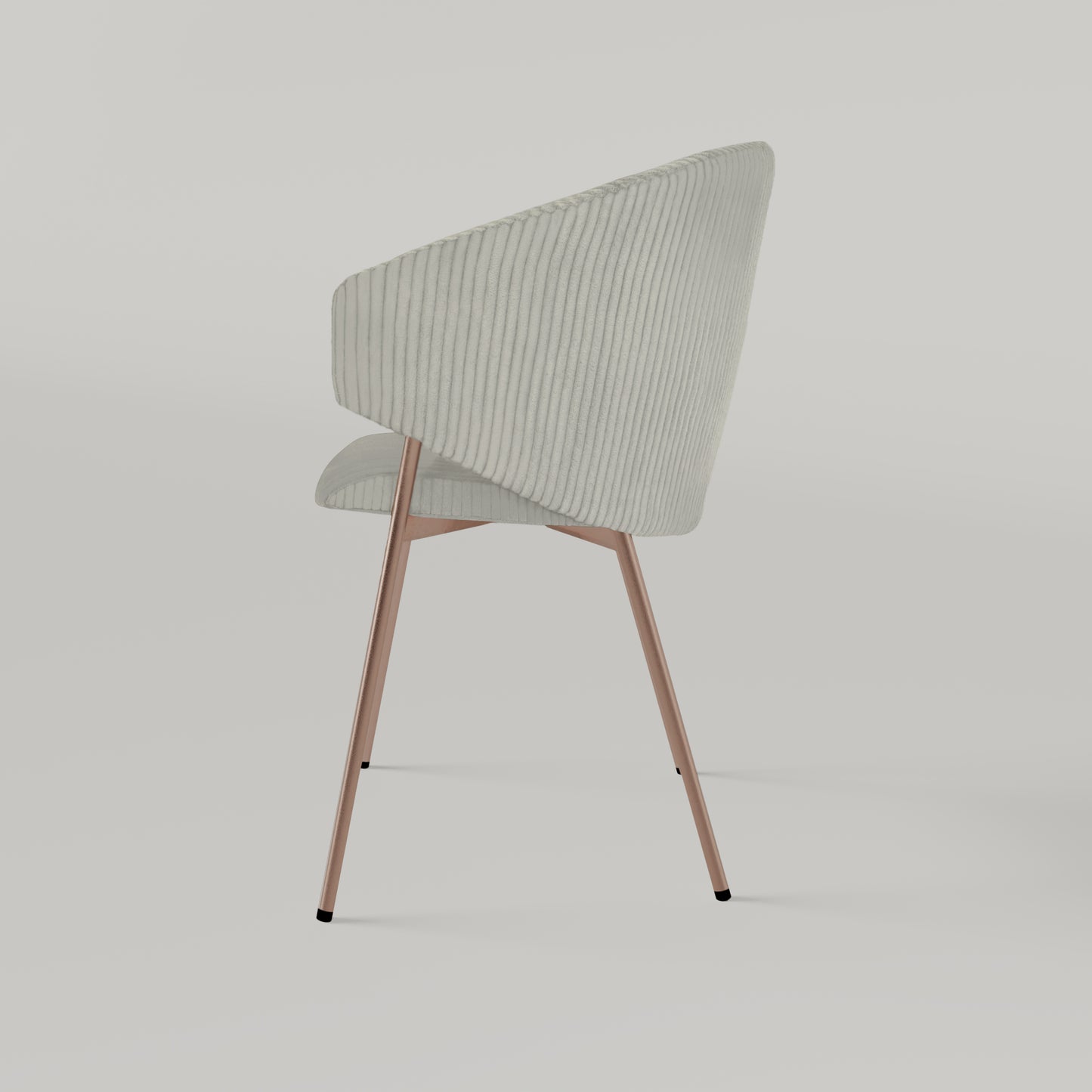 Krzesło Throne Cord Copper - Jasnoszare