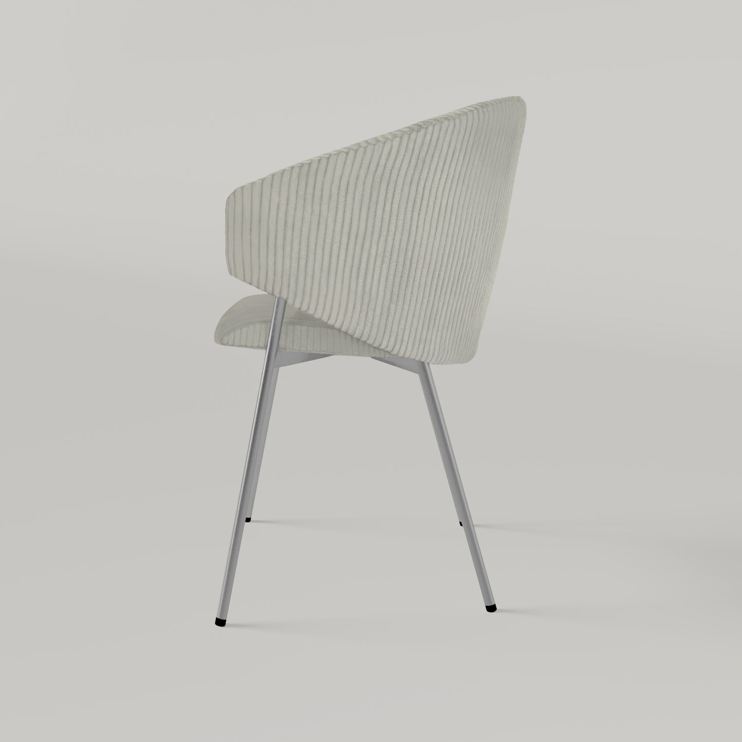 Krzesło Throne Cord Chrome - Jasnoszare