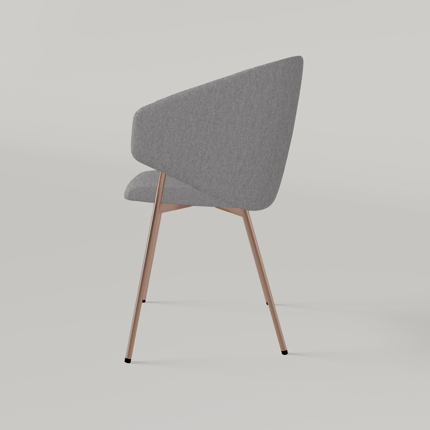 Krzesło Throne Alvaro Copper - Jasnoszare