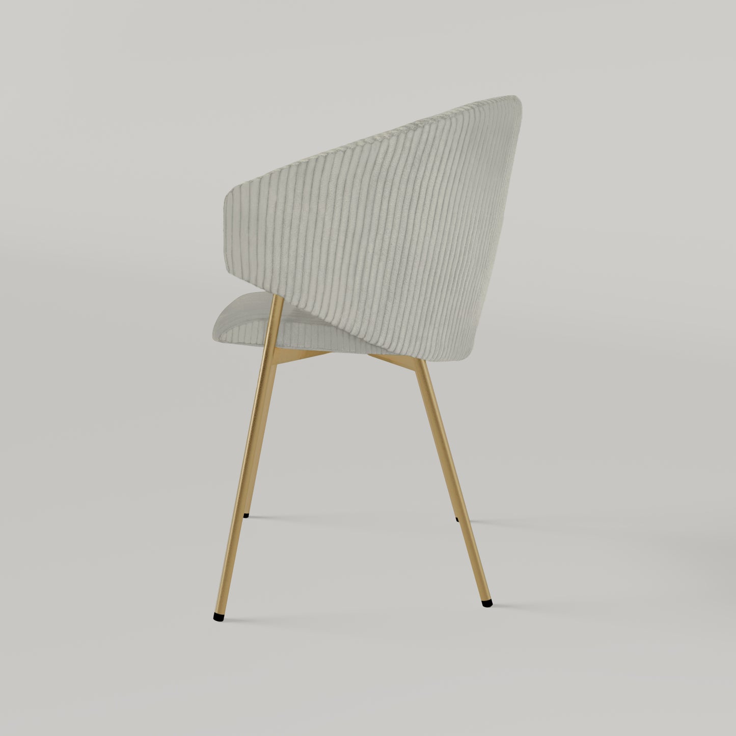 Krzesło Throne Cord Gold - Jasnoszare