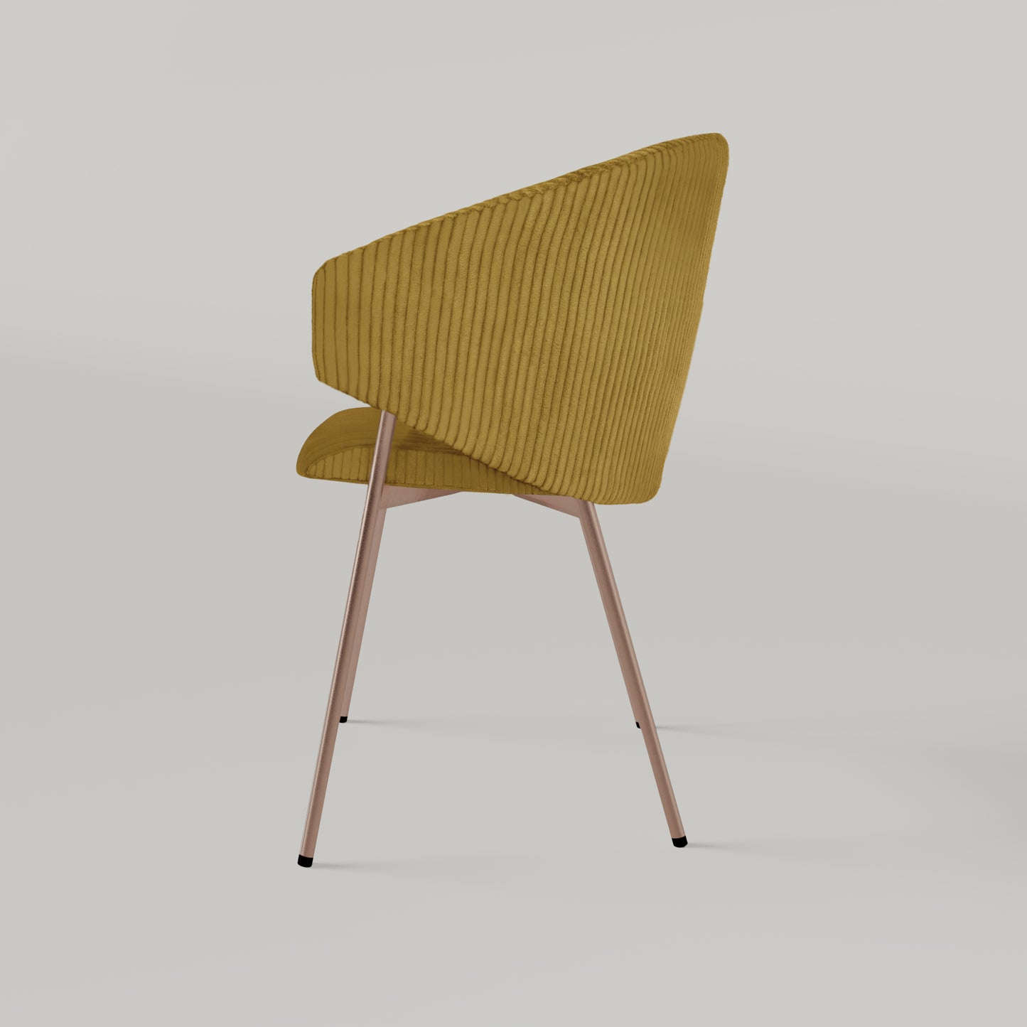 Krzesło Throne Cord Copper - Musztardowe