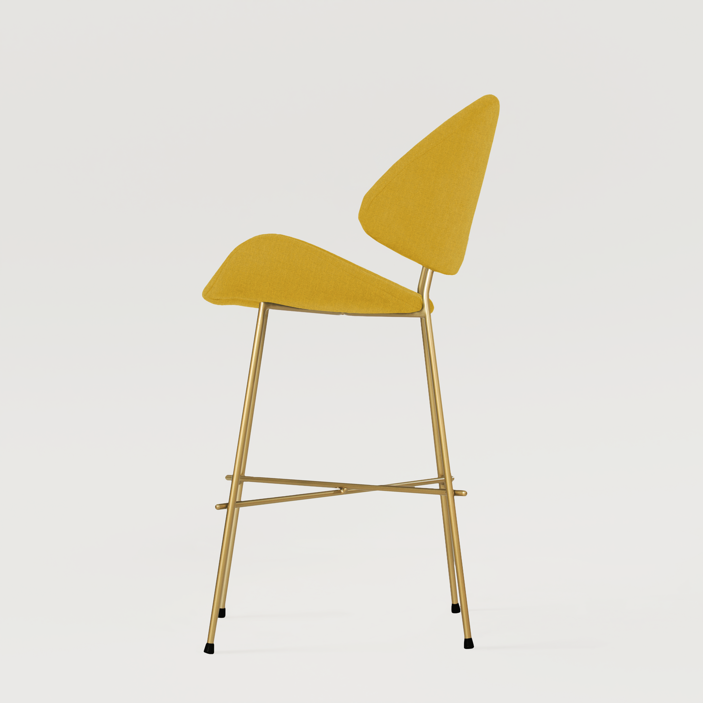 Krzesło barowe Cheri Bar Trend Gold Low - Musztardowe