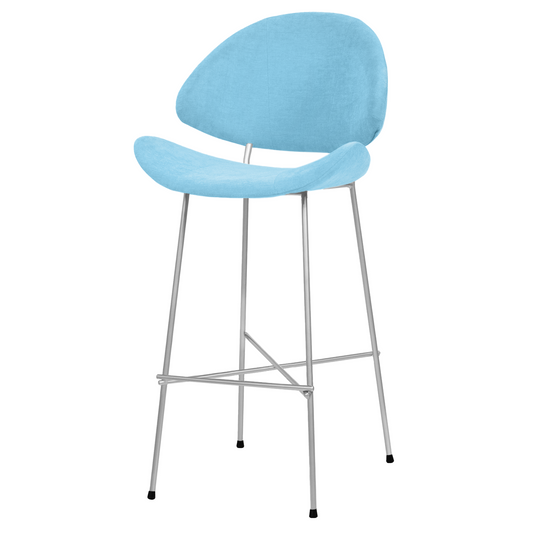 Krzesło barowe Cheri Bar Trend Chrome High - Jasnoniebieskie