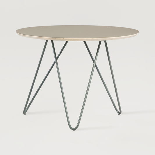 Stolik Zig-Zag R60 - Beżowy