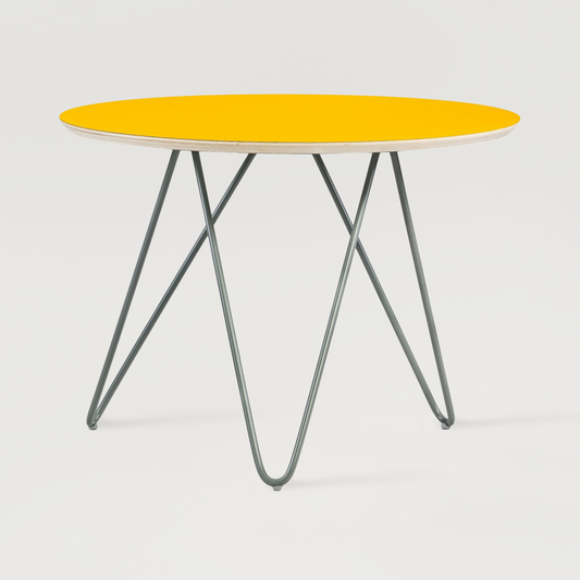Stolik Zig-Zag R60 - Żółty