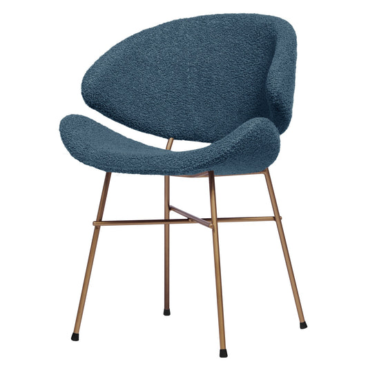Krzesło Cheri Boucle Copper - Ciemnoniebieskie