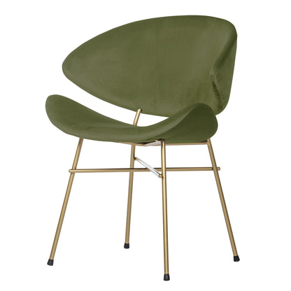 Krzesło Cheri Velours Gold - Zielone