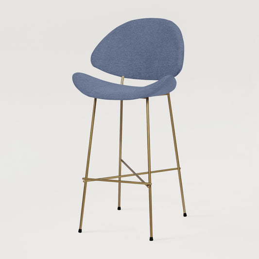 Krzesło barowe Cheri Bar Maero Copper High - Niebieski Jeans