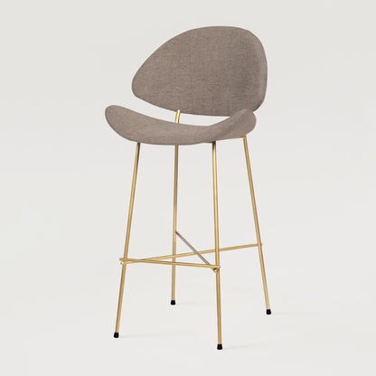 Krzesło barowe Cheri Bar Maero Gold High - Cappuccino