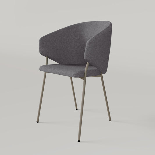 Krzesło Throne Alvaro Brązowy - Ciemnoszare