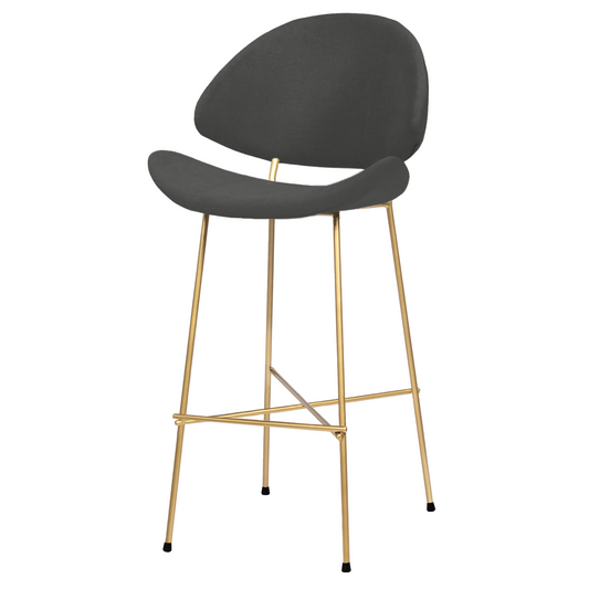 Krzesło barowe Cheri Bar Trend Gold High - Ciemnoszare