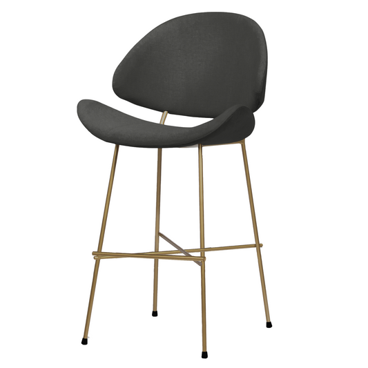 Krzesło barowe Cheri Bar Trend Copper Low - Ciemnoszare