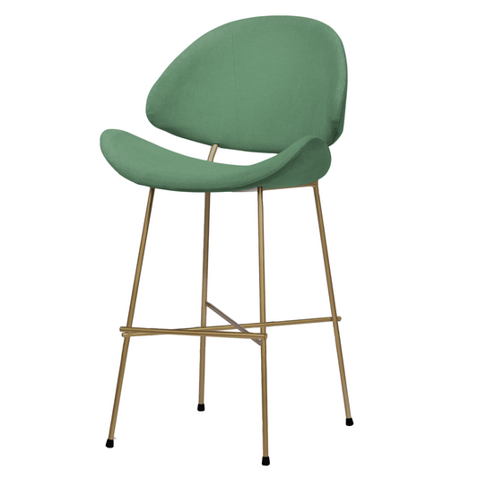 Krzesło barowe Cheri Bar Trend Copper Low - Ciemnozielone