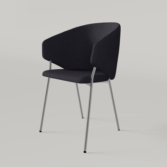 Krzesło Throne Alvaro Chrome - Czarne