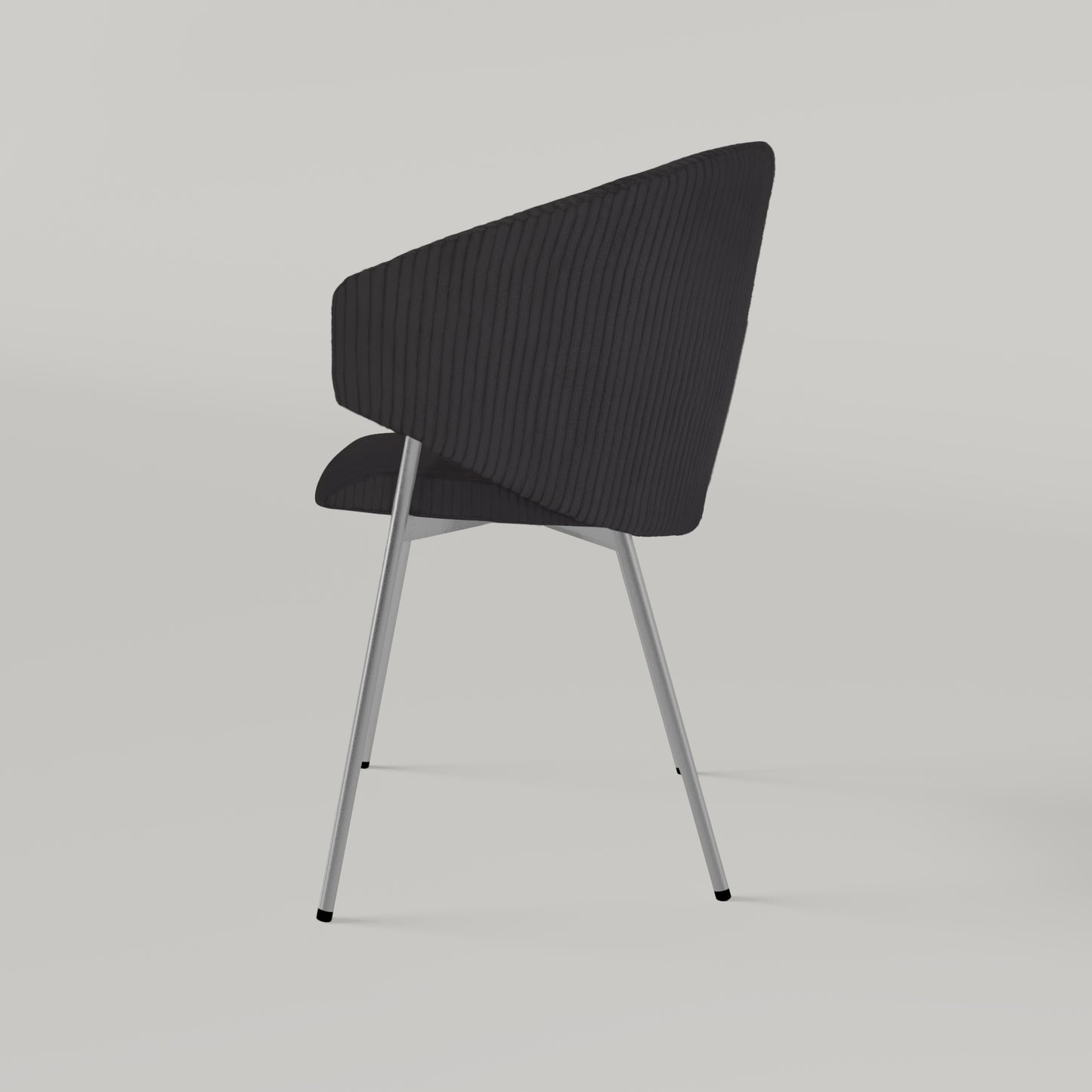 Krzesło Throne Cord Chrome - Czarne