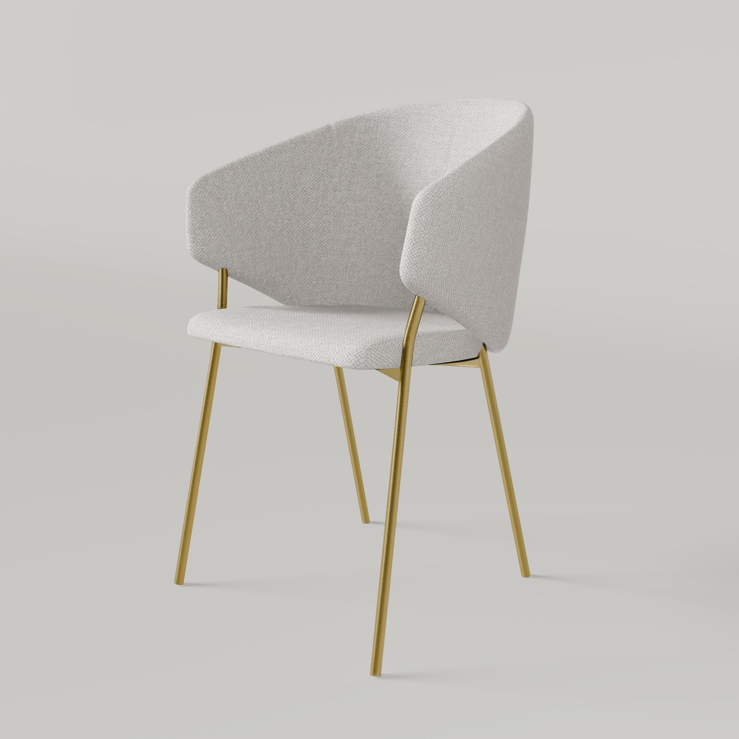 Krzesło Throne Alvaro Gold - Ecru