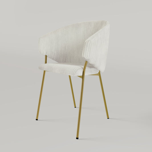 Krzesło Throne Cord Gold - Ecru