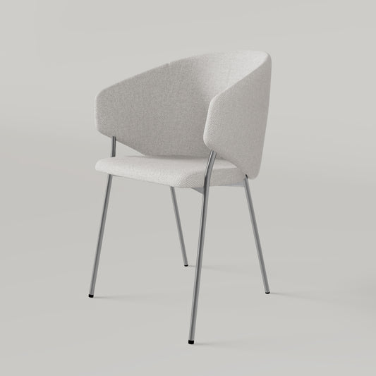 Krzesło Throne Alvaro Chrome - Ecru