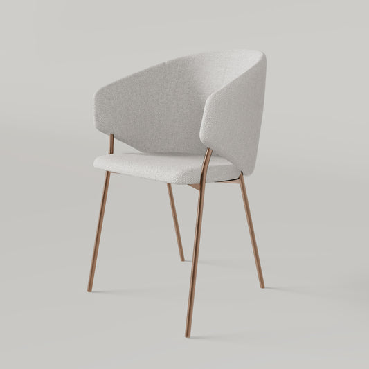 Krzesło Throne Alvaro Copper - Ecru