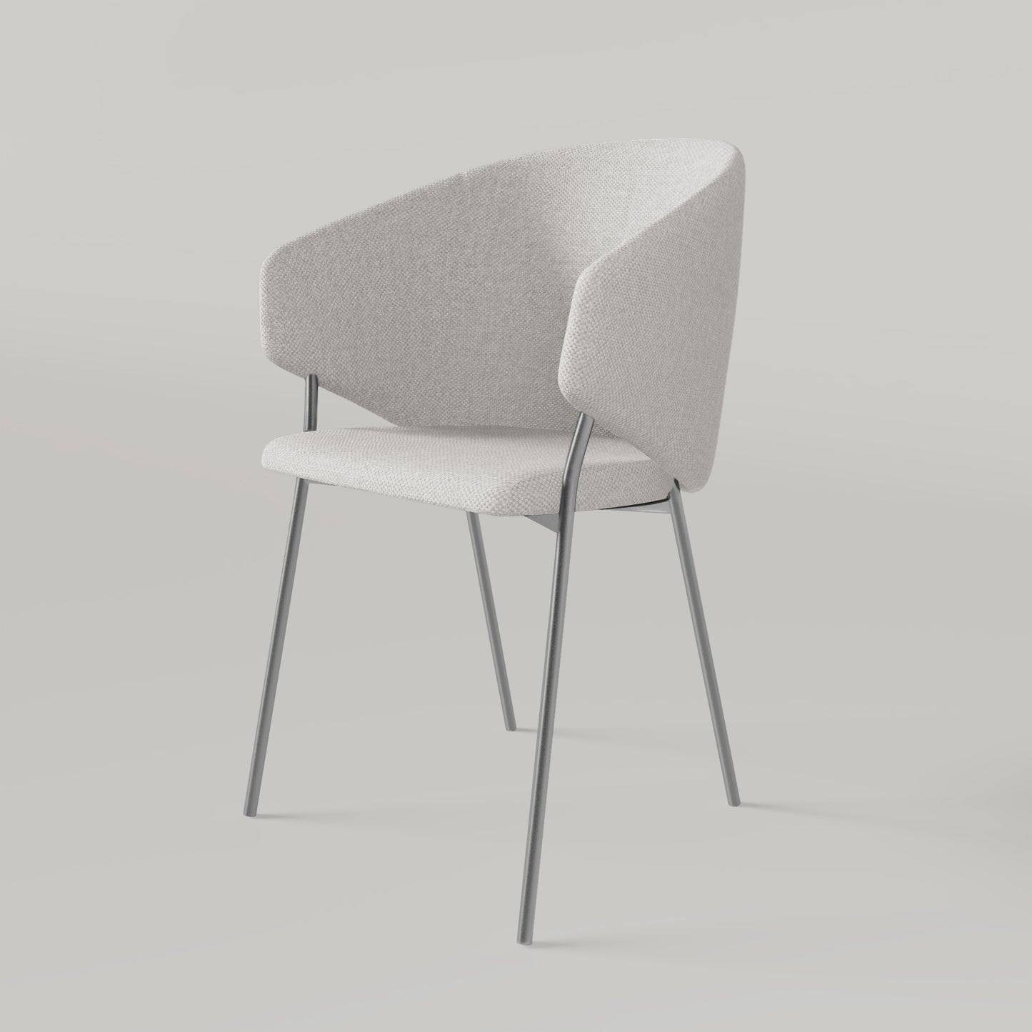 Krzesło Throne Alvaro Chrome - Ecru