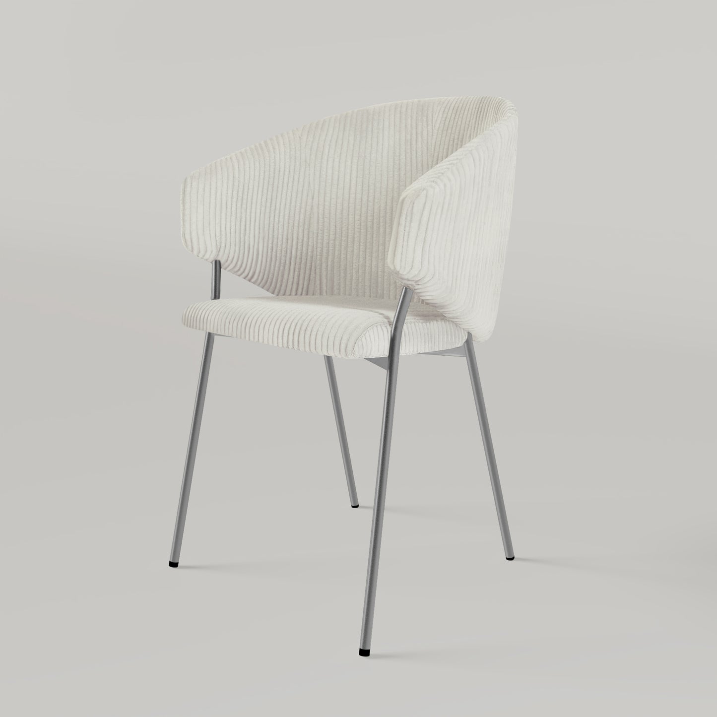 Krzesło Throne Cord Chrome - Ecru