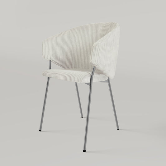 Krzesło Throne Cord Chrome - Ecru