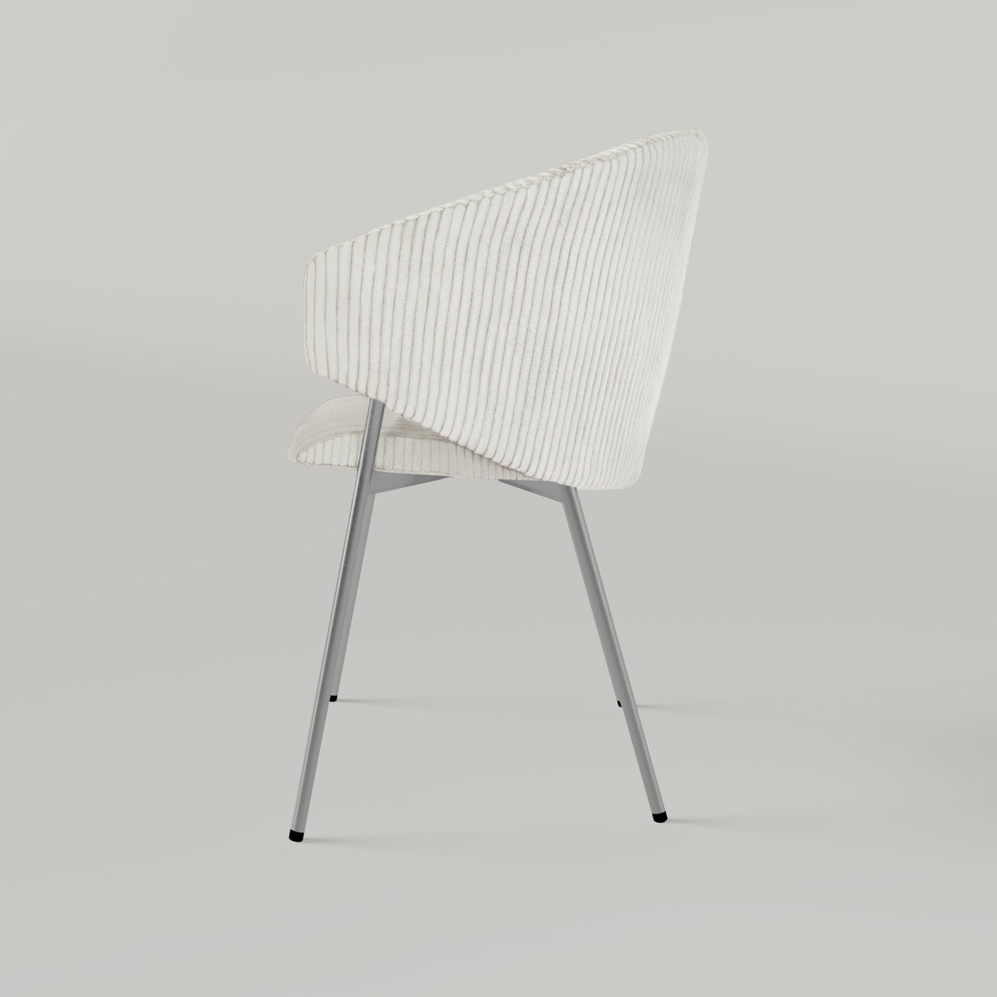 Krzesło Throne Cord Chrome - Ecru