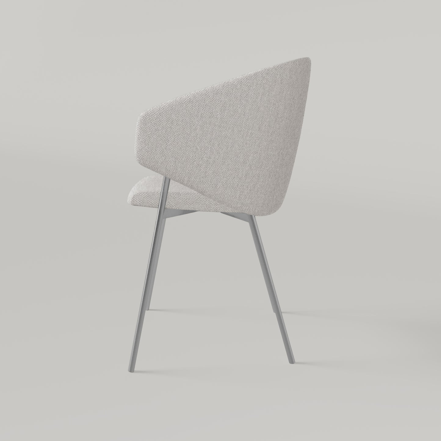 Krzesło Throne Alvaro Chrome - Ecru