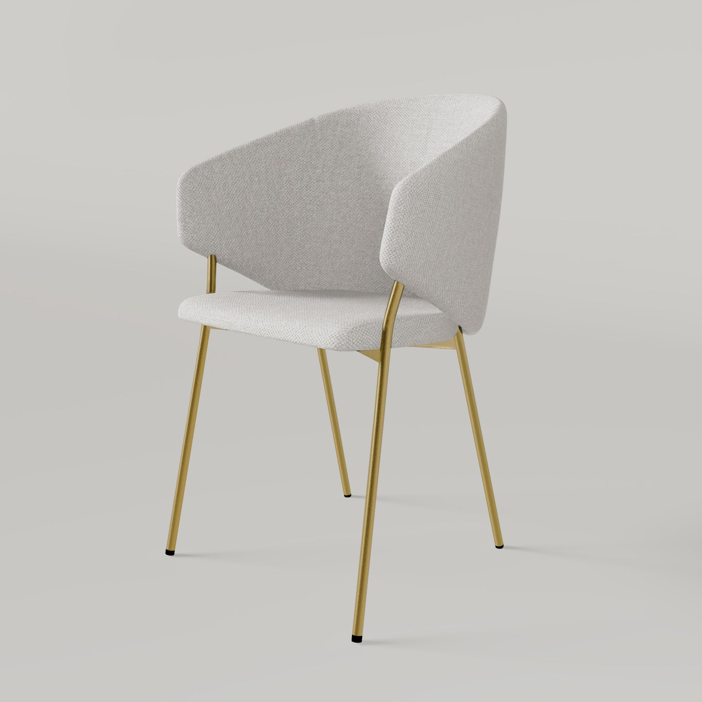 Krzesło Throne Alvaro Gold - Ecru