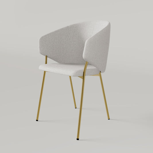 Krzesło Throne Alvaro Gold - Ecru