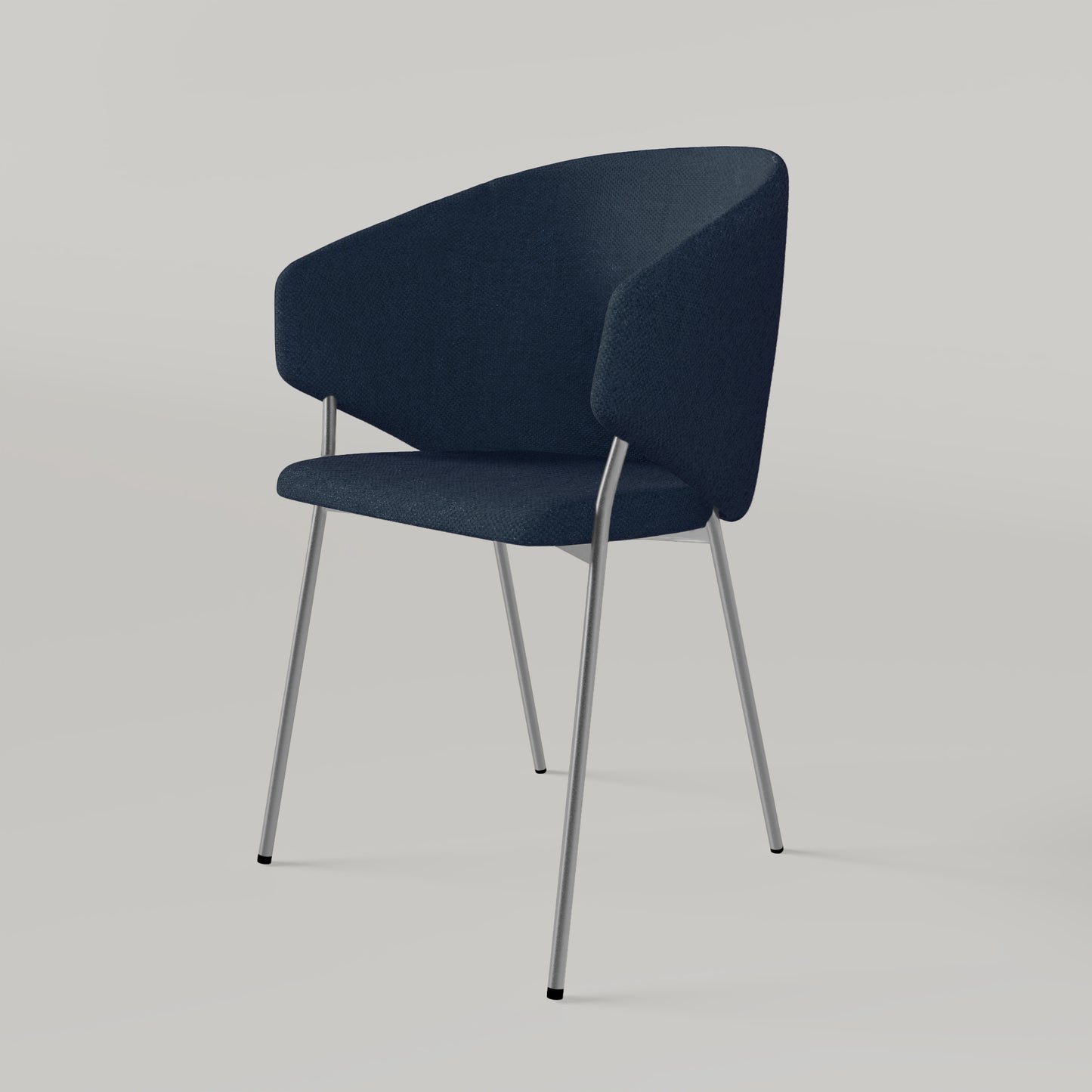 Krzesło Throne Alvaro Chrome - Granatowe