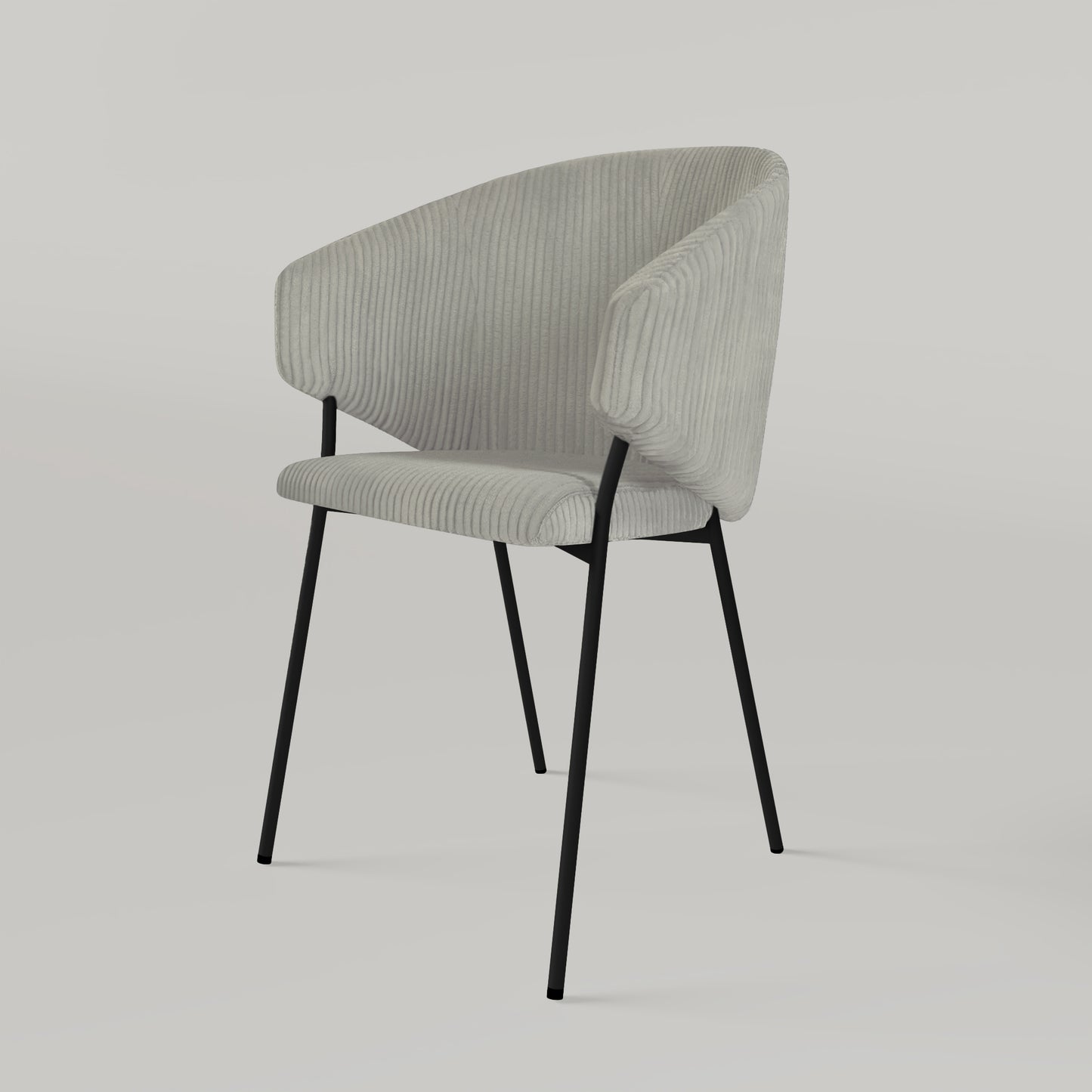 Krzesło Throne Cord - Jasnoszare