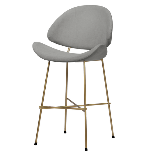 Krzesło barowe Cheri Bar Trend Copper Low - Jasnoszare
