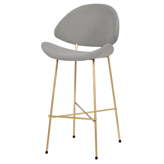 Krzesło barowe Cheri Bar Trend Gold High - Jasnoszare