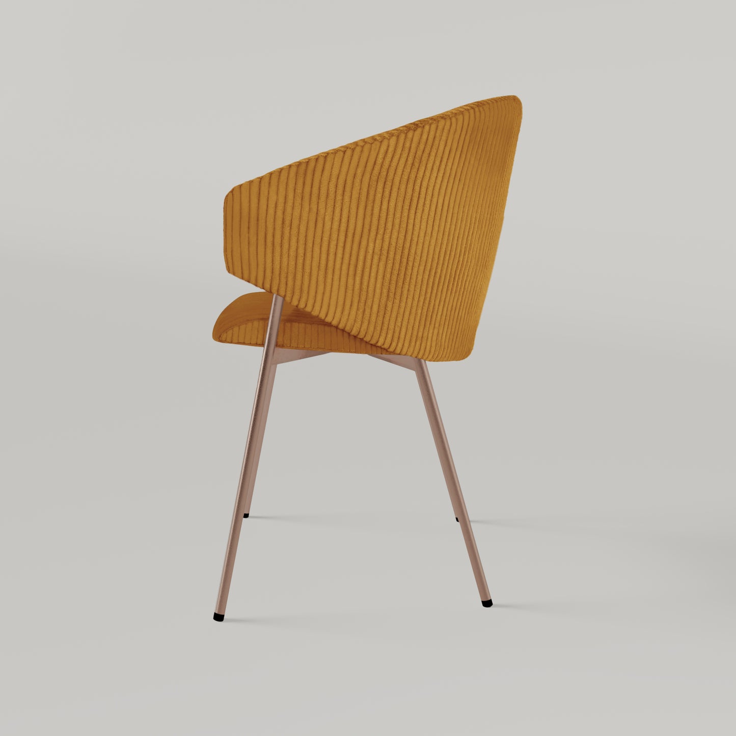 Krzesło Throne Cord Copper - Musztardowe